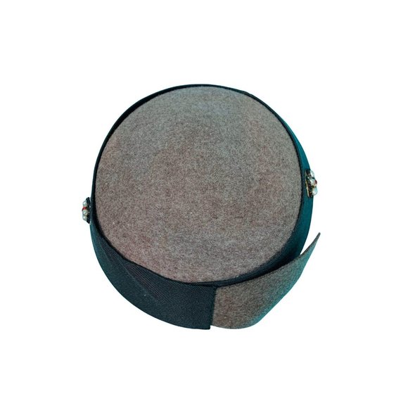 Vintage 1950s Brown Hat Tweed Neumann Endler Textured Wool Beret - Picture 5 of 10